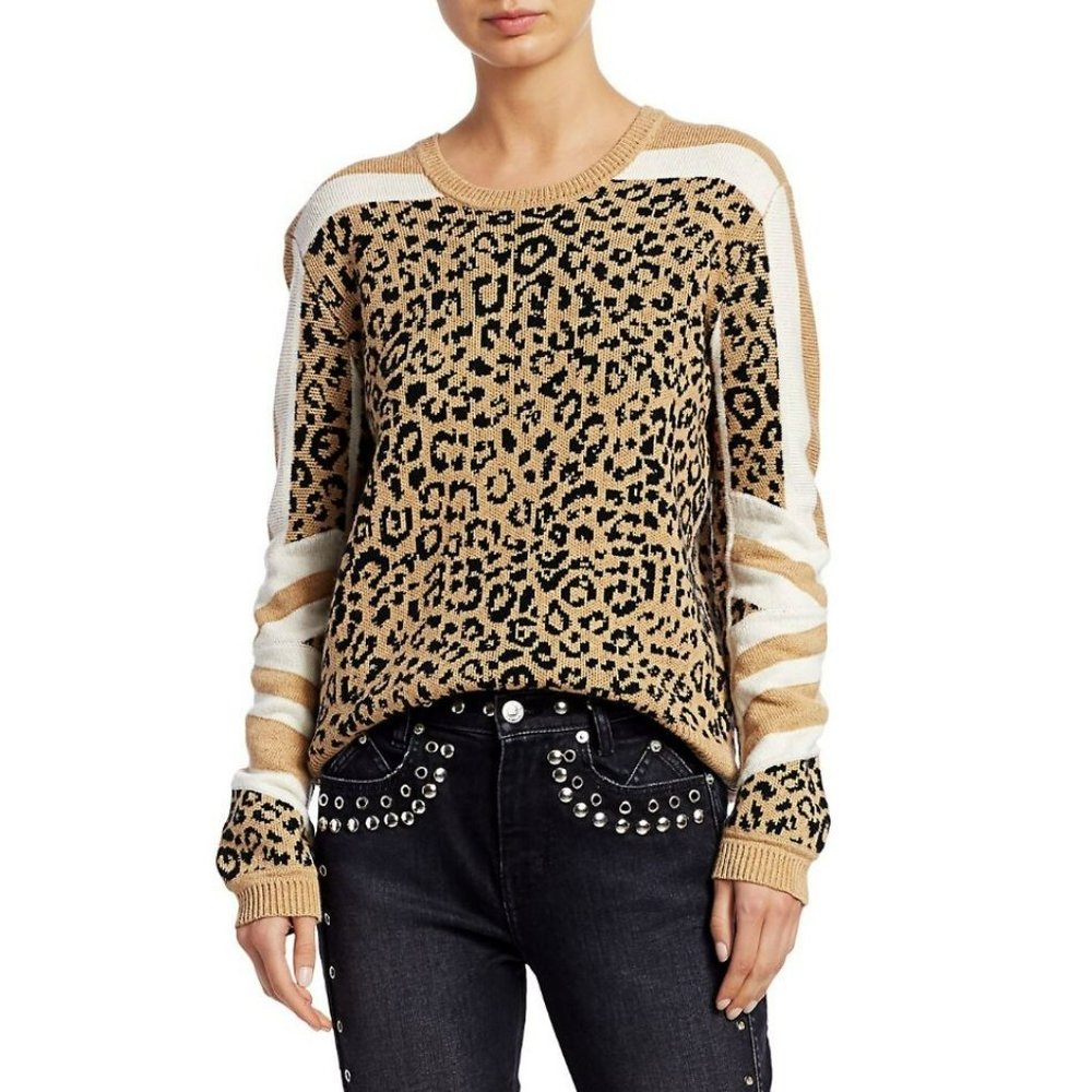 Current/Elliot Duvall Leopard Print Camel Black W… - image 1